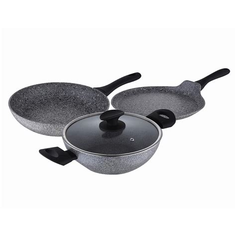 Buy BERGNER Induction Base Aluminium Frypan, Kadai with Lid , Tawa ...