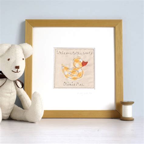 Personalised Duck New Baby Boy / 1st Birthday Card By milly and pip ...