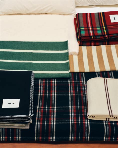 Tekla Lambswool blanket, 130 x 180 cm, hereford stripes | Finnish ...
