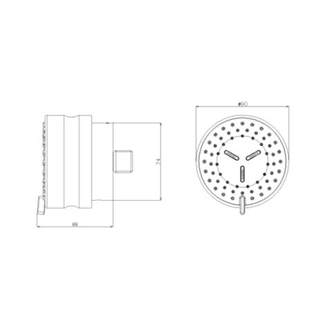 Toto Multi Flow Body Shower L Selection TBW07017A - Chrome on Decure.in