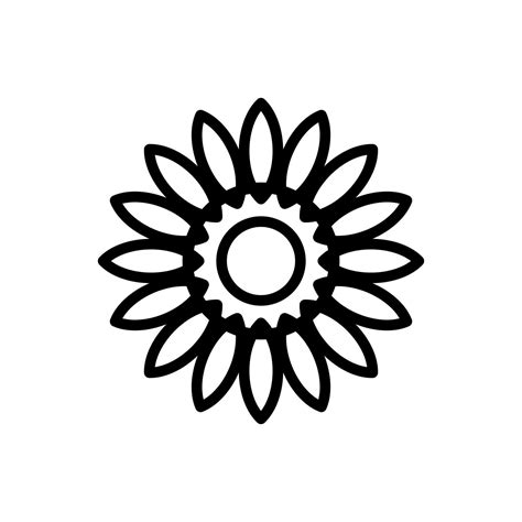 Sunflower icon vector. flower illustration sign. garden symbol. beauty ...