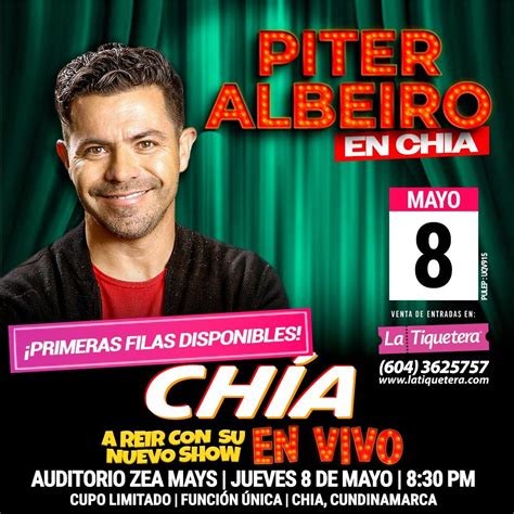 Piter Albeiro Presenta su Nuevo Show "En Vivo" en Chia, Auditorio Zea ...