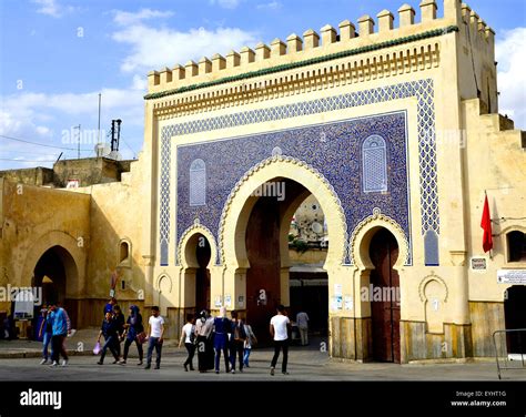 The Blue Gate, Fez, Morocco, North Africa Stock Photo - Alamy