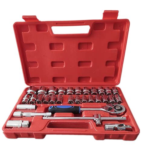 Inditrust 32Pcs 1/2" inch Combinational Ratchet Socket Wrench Spannar ...