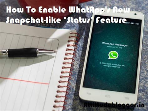 How To Enable WhatsApp New Status Feature - Attittude Blogger!