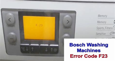 Bosch Washing Machine Error Code F18 的图像结果
