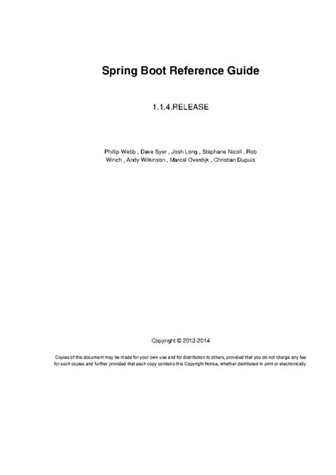 Spring-boot-reference - 1.1.4 Phillip Webb , Dave Syer , Josh Long ...