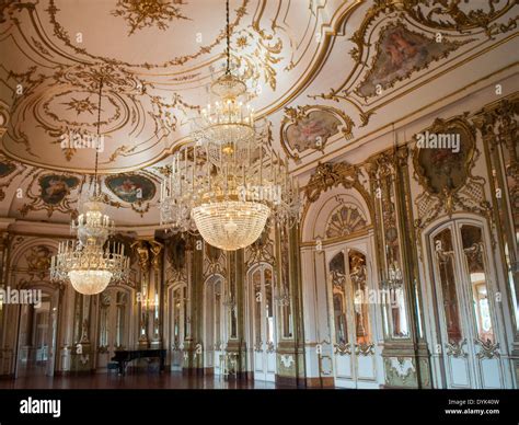 Hall of mirros, Queluz National Palace Stock Photo - Alamy