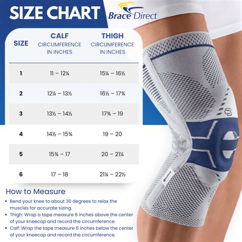 Knee Brace Size Chart