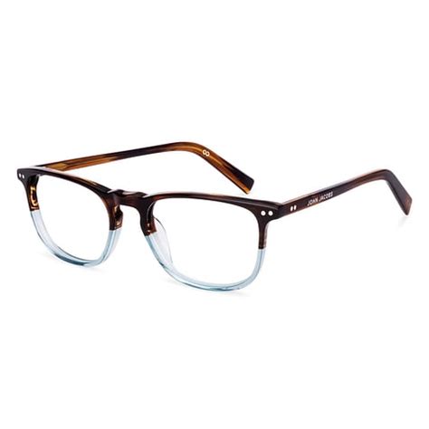 Buy Blue Brown Full Rim Rectangle John Jacobs Rich Acetate JJ E13023 ...