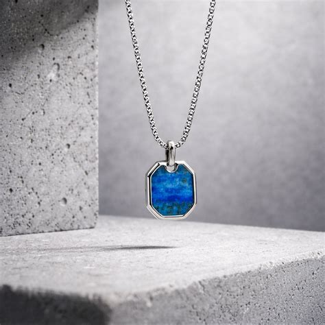 Wisdom Lapis Lazuli Natural Stone Square Necklace | Mesmerize India