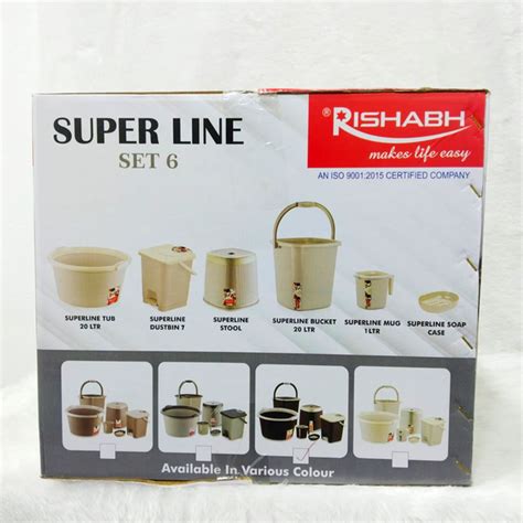 AM6225 Rishabh Super Line 6-Piece Multipurpose Bathroom Set – Amd-Deodap