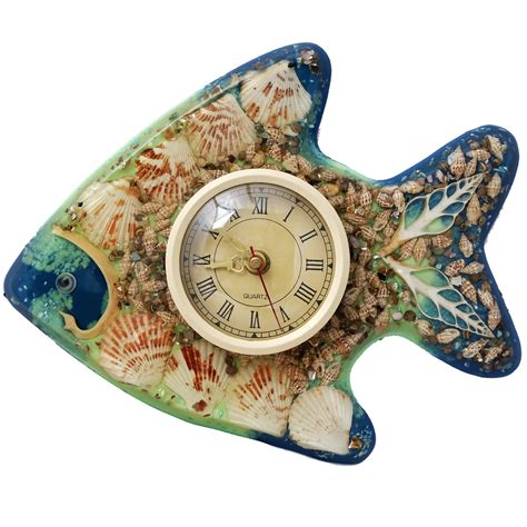Buy Super Drool Shell Encased Fish Wall Clock Online at Low Prices in ...
