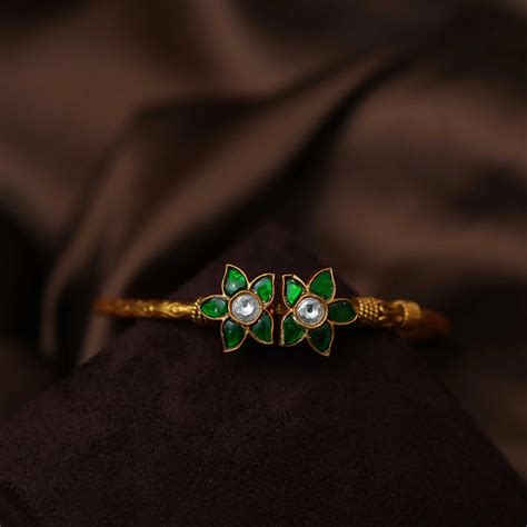 925 Silver Gold Plated Single Kada Bangles Starting @ ₹2,520