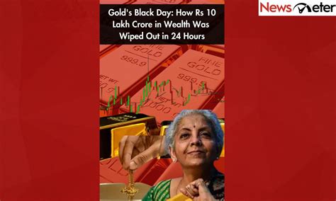 Gold's Black Day: How Rs 10 Lakh Crore in Wealth Was Wiped Out in 24 Hours