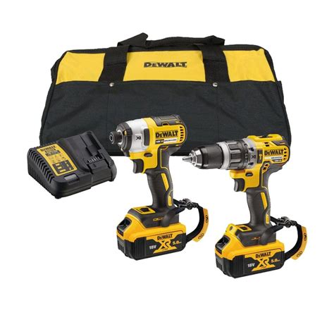 DeWalt DCK266P2LR-GB Brushless 18v Combi Drill & Impact Driver Inc 2x 5 ...