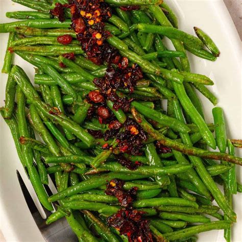 Spicy Frozen Roasted Green Beans
