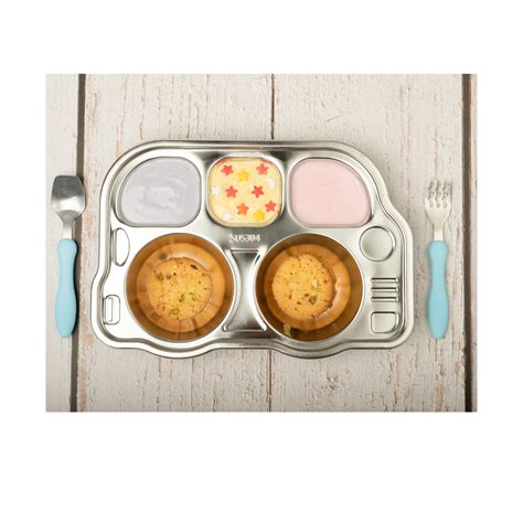 Stainless Steel Bus Lunch Plate – Buy Now at My Baby Babbles