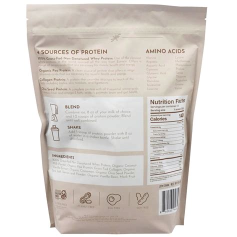 Vanilla Bean Protein Powder - Just Ingredients