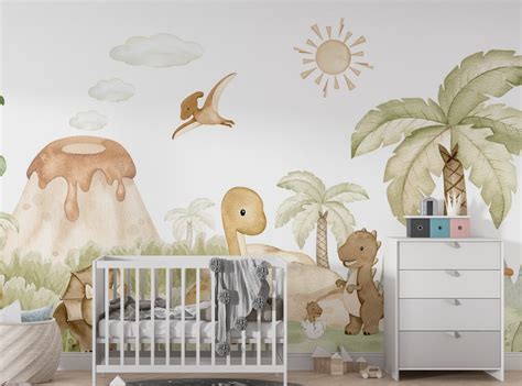 Purchase Dino Baby Wall Mural - Ideal Kids Room Wallpaper