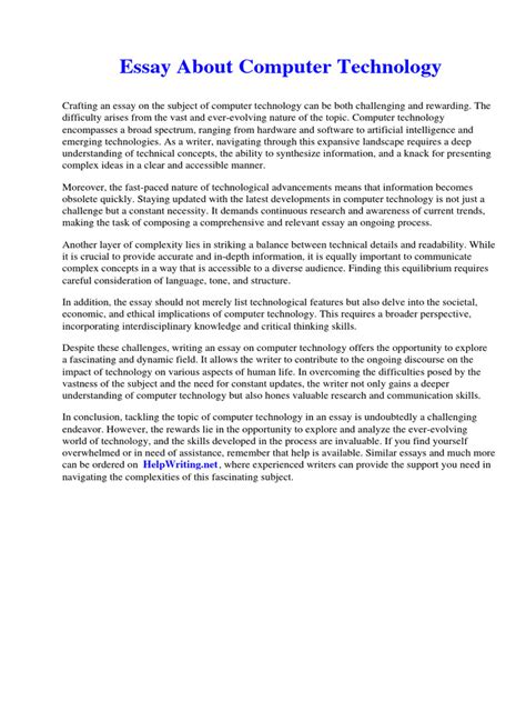 Computer Technology Essay 的图像结果