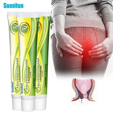 Sumifun-crema Herbal para hemorroides, pomada para el cuidado de la fisura Anal, alivio del ...