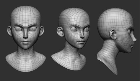 Head Anime 3D Model - TurboSquid 2021482