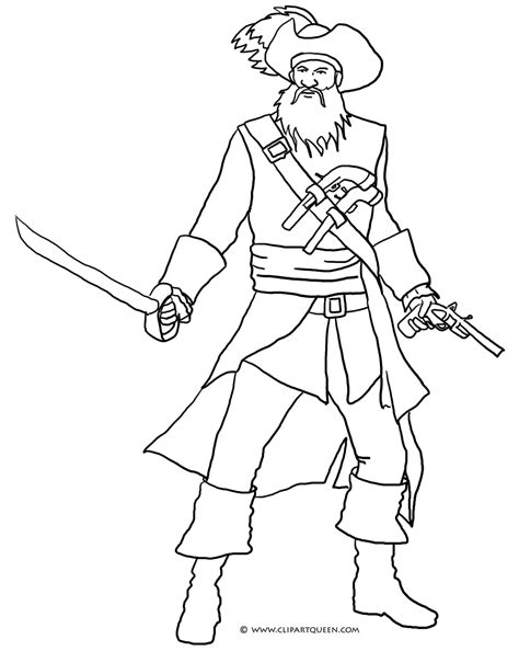 Pirate Printable Coloring Pages