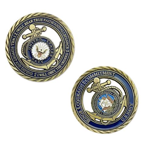 Buy US Navy Core Values Coins Military Challenge Coin Online at ...