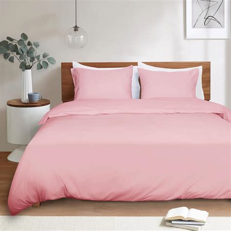 Amazon.com: Mejoroom Blush Pink Duvet Cover Queen Size – Queen Duvet ...