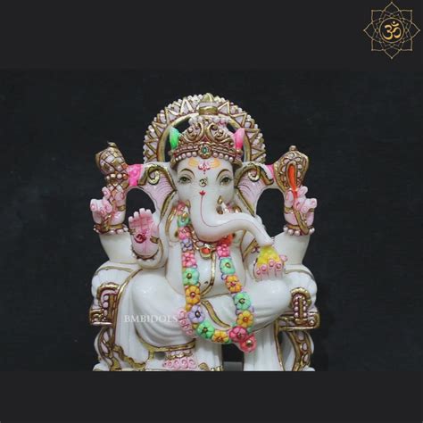 Marble Ganesh Murti for Homes and Temples in 9inches – BMBIDOLS