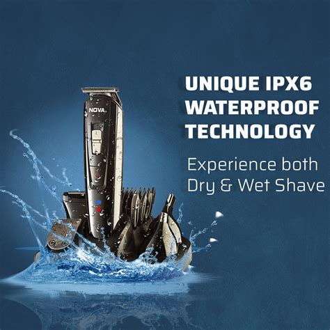 Nova NG 1151 100% waterproof Runtime: 60 Mins Grooming Kit for Men ...