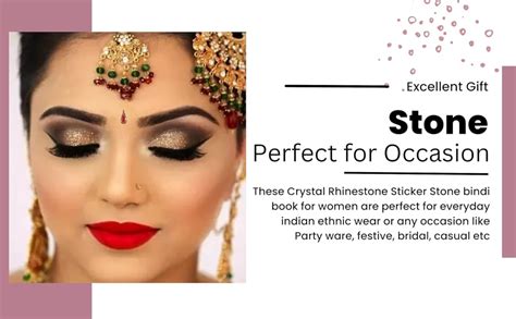 VAMA Fashions Multicolour Tilak Tear Drop Shape Stone Border Bindi ...