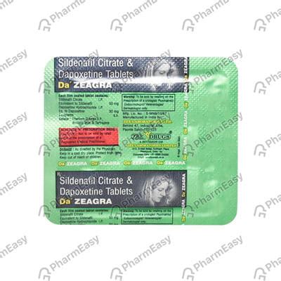 Da Zeagra Strip Of 4 Tablets: Uses, Side Effects, Price & Dosage ...