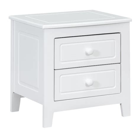 LOVMOR 2-Drawer Nightstand for Bedroom Mid Century Retro Bedside Table ...