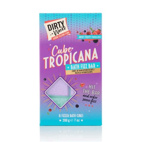 Dirty Works Cube Tropicana Bath Fizz Bar | Vegan Friendly | Gentle on ...