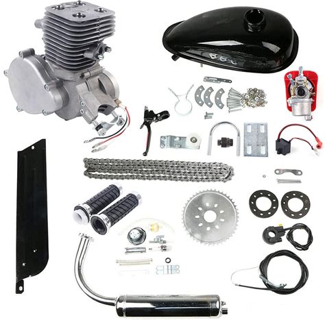 100cc Bicycle Engine Kit, 2 Stroke Bike Motor Kit Petrol Gas Motor Conversion Kit Air-Cooling ...