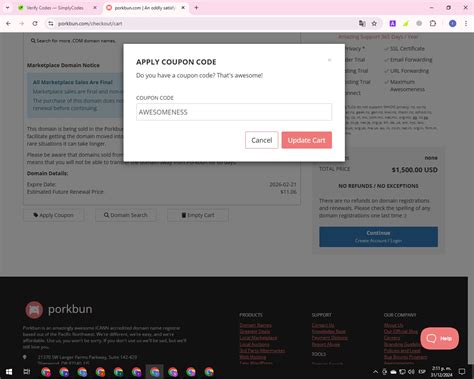 Porkbun Coupons - $1 Off | January 2025