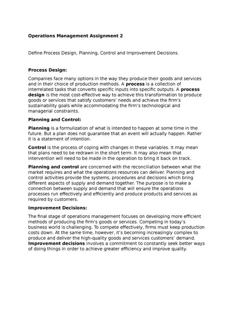 Image result for Assignment Method Operations Management