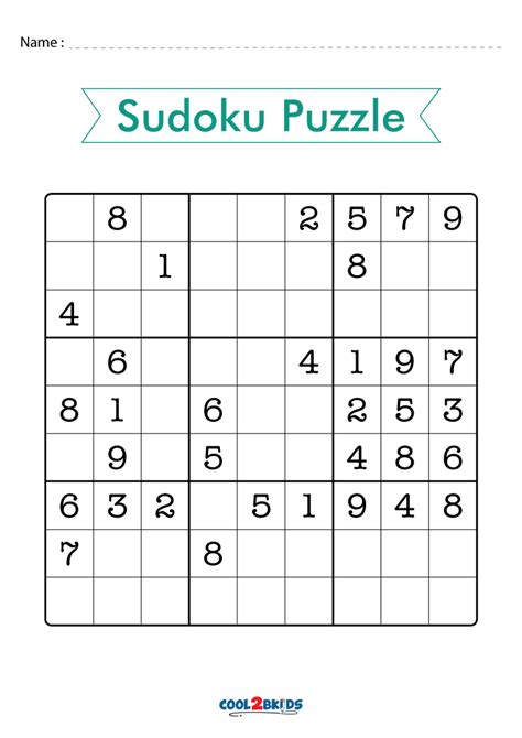 Easy Sudoku Printable 的图像结果