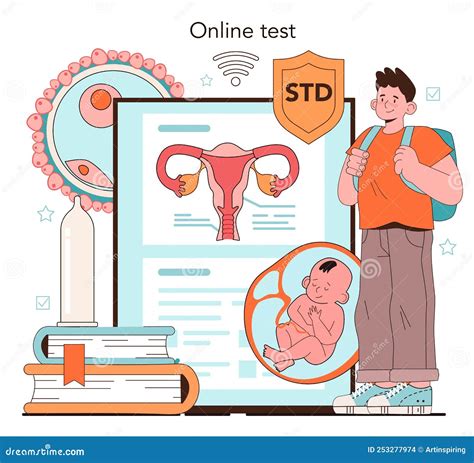 Sexual Education Online Service or Platform. Sexual Health Lesson Stock ...