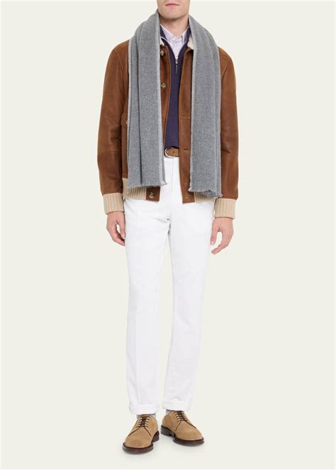Brunello Cucinelli Men's Cashmere Scarf - Bergdorf Goodman
