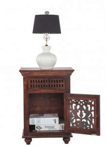 NIDOO Nidoo Maharaja Bed Side (AM_NS_42) Solid Wood Side Table Price in ...