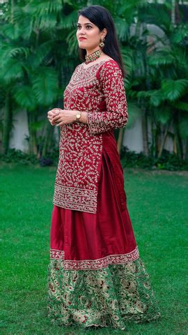 Everything You Need to Know About Bridal Farshi Gharara | Blog | TIC ...