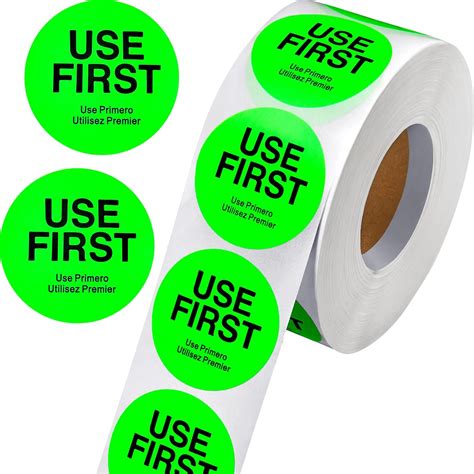 Buy 1000 PCS Use First Stickers Day Food Labels 1.5 Inch Circle ...