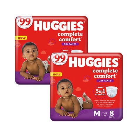 Huggies Complete Comfort Dry Pants (Fits Baby with 7-12 kg Weight ...
