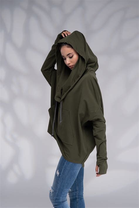 Cowl Neck Hoodie Sweatshirt Hooded Sweatshirt for Women Cowl - Etsy