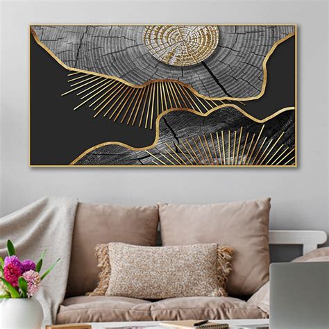 legant Tree Trunk in Gold Wall Painting – Nestroots