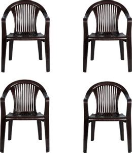 Kisan Crest Goodwill Plastic Chair/Glossy Finish Stackable Arm Chair ...