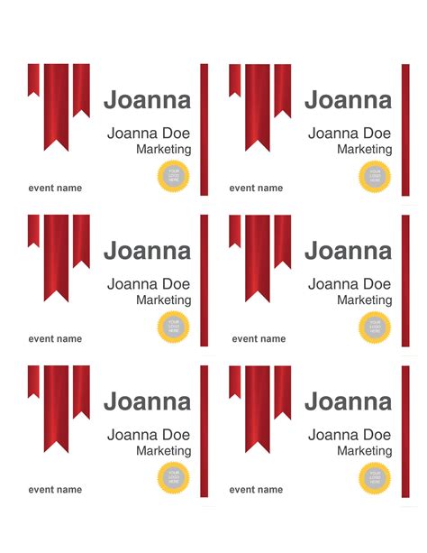 Name Badges Templates Microsoft Word at taradrianablog Blog